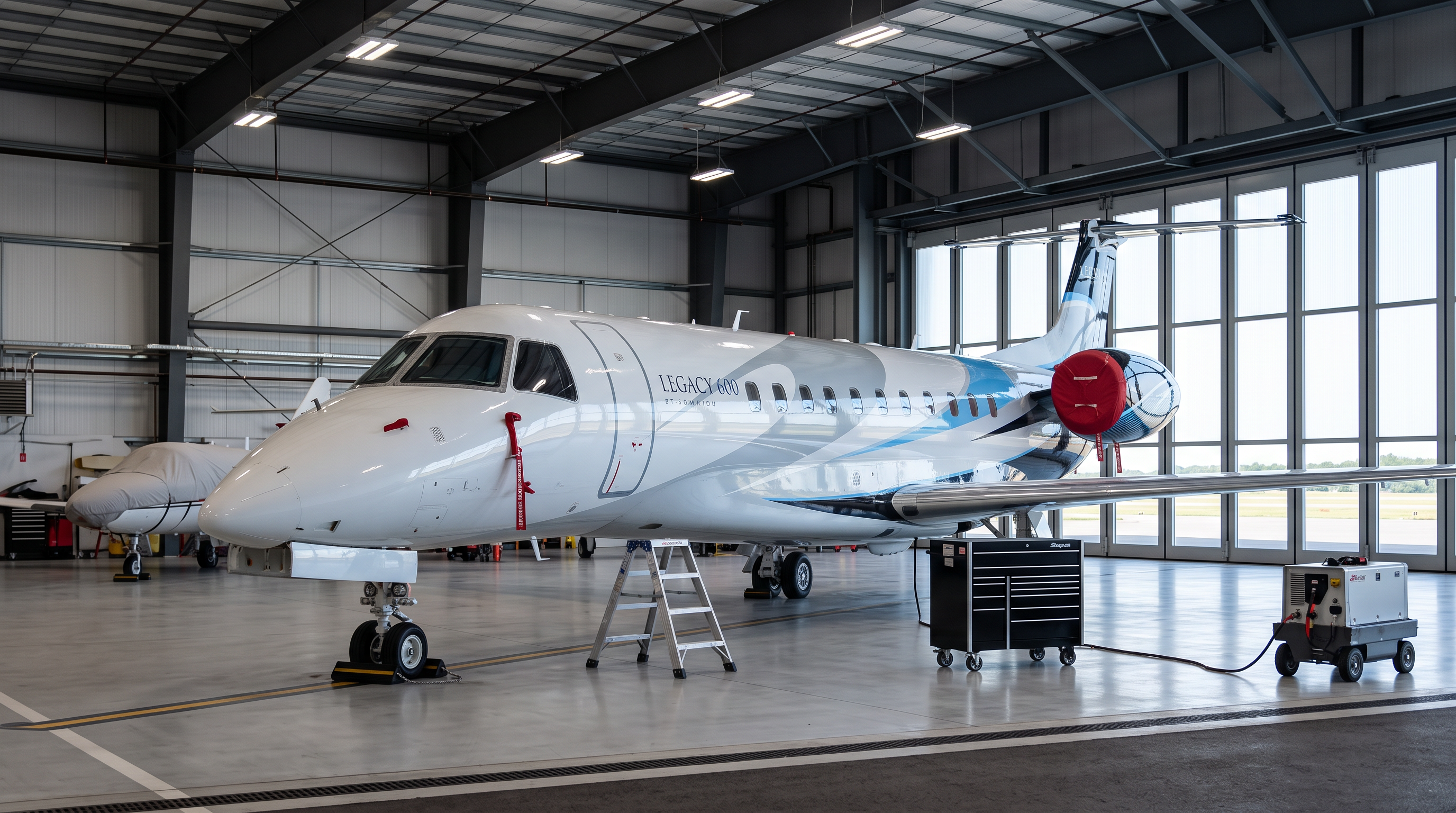 Legacy 600 em hangar